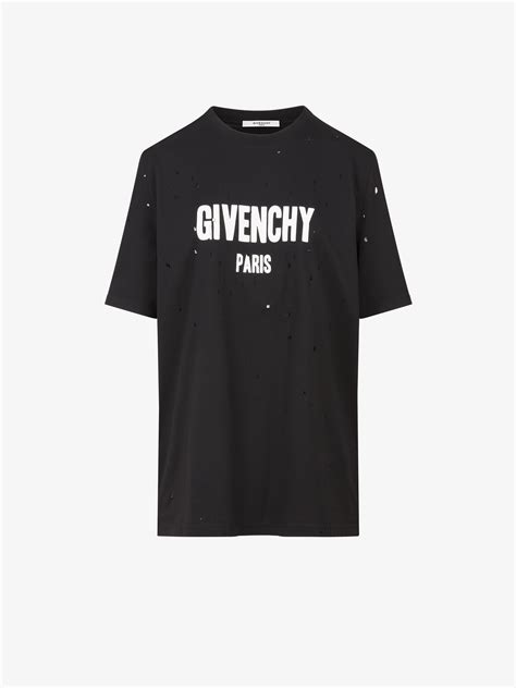 givenchy paris ripped t shirt